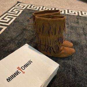 Minnetonka Fringe Boots